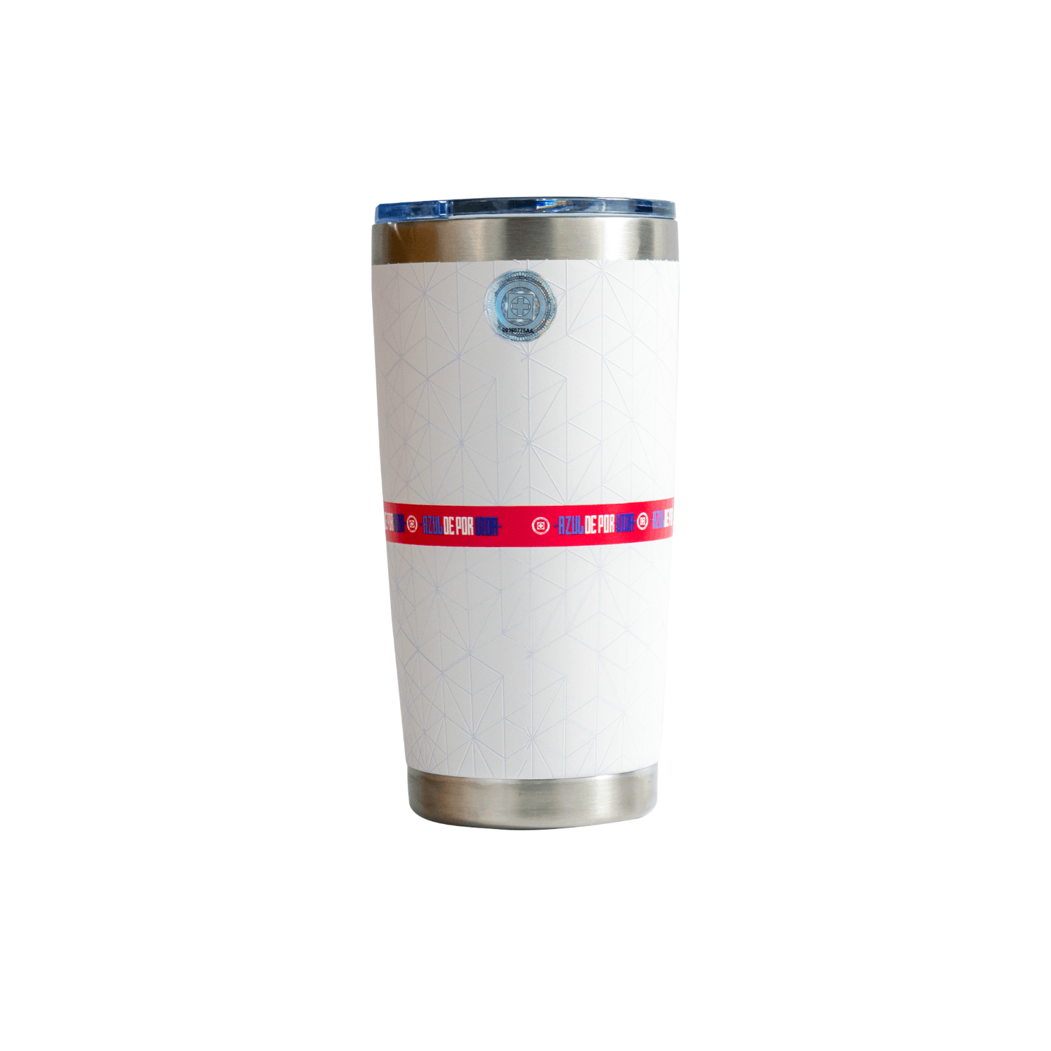 TUMBLER CRUZ AZUL GEOMÉTRICO WHITE