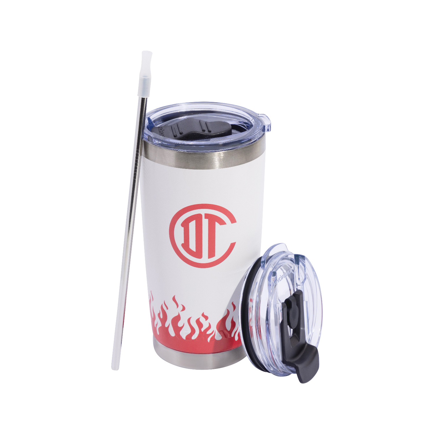 Tumbler 20 Oz Toluca Blanco Flamas